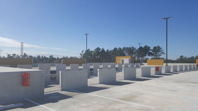 Finished Concrete Parking Lot